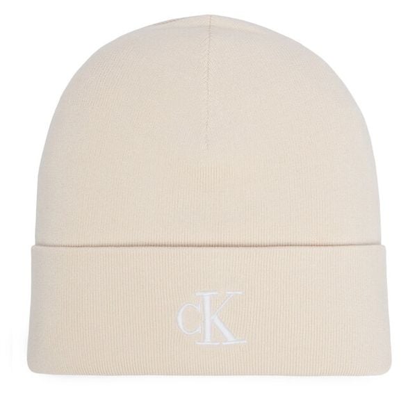Czapka Calvin Klein. Białe czapki zimowe Calvin Klein, bez wzorów. Za 129.99 zł.