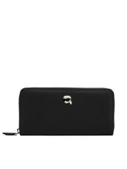 KARL LAGERFELD Portfel A4W32011 Czarny. Czarne portfele KARL LAGERFELD, bez wzorów, ze skóry. Za 439.99 zł.