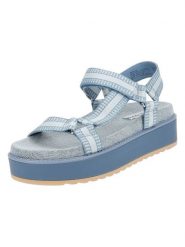 Steve Madden Sandały w kolorze błękitnym rozmiar: 40. Niebieskie sandały Steve Madden, bez wzorów, klasyczne, bez obcasa, na platformie, bez zapięcia. Za 217.99 zł.