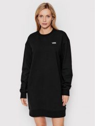 Vans Sukienka dzianinowa Flying V Bff VN0A5LNV Czarny Relaxed Fit. Czarne sukienki Vans, s, bez wzorów, z bawełny, bez kołnierzyka, bez ramiączek. Za 169.99 zł.