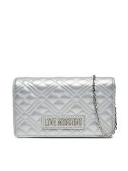 LOVE MOSCHINO Torebka JC4079PP1MLA196B Srebrny. Szare listonoszki Love Moschino, bez wzorów, ze skóry, bez dodatków. Za 329.99 zł.