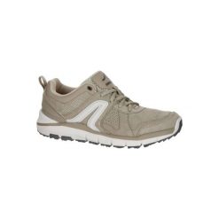 Skórzane buty damskie do szybkiego marszu HW 540 w kolorze beżowym. Buty treningowe marki KALENJI. Za 169.99 zł.