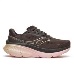 Buty do biegania damskie Saucony Guide 19. Czerwone buty do biegania Saucony, bez wzorów, z materiału, bez zapięcia, do biegania. Za 942.00 zł.