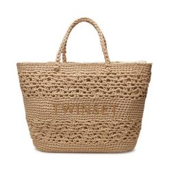 Torebka TWINSET. Brązowe shopper bag Twinset, bez wzorów, bez dodatków. Za 1,079.00 zł.