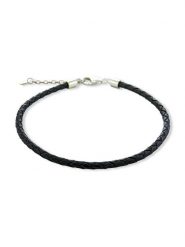 CHARM'S Skórzana bransoletka w kolorze czarnym rozmiar: 21 cm. Czarne bransoletki CHARM'S, srebrne. Za 70.57 zł.