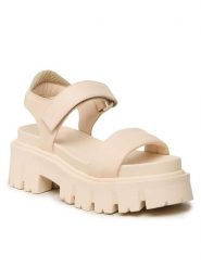 Badura Sandały 22SS56 Beżowy. Brązowe sandały Badura, bez wzorów, ze skóry, bez obcasa, na płaskiej podeszwie, bez zapięcia. Za 329.99 zł.
