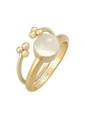 Elli PREMIUM Damski Duet Klasyczny Elegancki Trend Minimalny z kamieniem księżycowym w pozłacanym srebrze próby 925 Sterling Silver Pierścionki 1 ct. Szare pierścionki Elli PREMIUM, z kamieniem księżycowym, pozłacane. Za 328.99 zł.