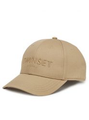 TWINSET Czapka z daszkiem 251TA4280 Beżowy. Brązowe czapki z daszkiem Twinset, bez wzorów, z bawełny. Za 289.99 zł.