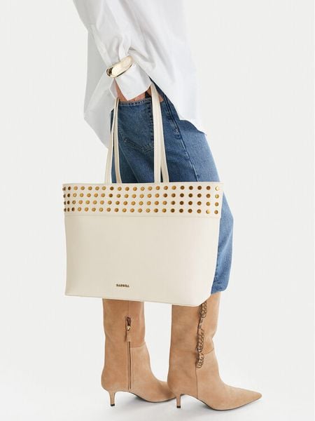 Badura Torebka C-MADIA-2533A Écru. Białe shopper bag Badura, bez wzorów, z materiału, bez dodatków. Za 167.99 zł.