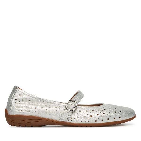 Baleriny Josef Seibel. Szare baleriny Josef Seibel, bez wzorów, bez obcasa, bez zapięcia. Za 389.99 zł.