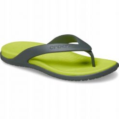 Japonki Dla Dorosłych Crocs Coast Flip. Szare japonki Crocs, bez wzorów, z materiału. Za 139.99 zł.