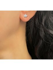 OR Carats Złote kolczyki-wkrętki z diamentami rozmiar: onesize. Szare kolczyki OR Carats, z diamentem, złote. Za 434.99 zł.