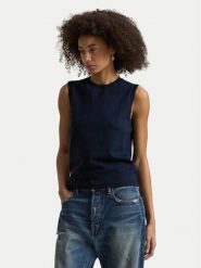 Polo Ralph Lauren Top 211972111500 Granatowy Regular Fit. Niebieskie topy Polo Ralph Lauren, xs, bez wzorów, z bawełny, bez kołnierzyka, bez ramiączek. Za 729.99 zł.