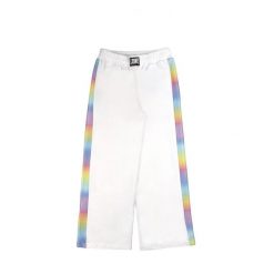 Spodnie dresowe z bawełna na co dzień na siłownię. Białe spodnie dresowe LEONE 1947 APPAREL, bez wzorów, z bawełny, na fitness i siłownię. Za 82.10 zł.