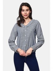 Le Jardin du Lin Lniana koszula w kolorze granatowo-białym rozmiar: 38. Białe koszule Le jardin du lin, bez wzorów, ze lnu, klasyczne, bez kołnierzyka, bez ramiączek. Za 132.36 zł.