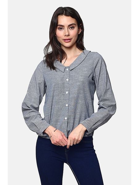 Le Jardin du Lin Lniana koszula w kolorze granatowo-białym rozmiar: 38. Białe koszule Le jardin du lin, bez wzorów, ze lnu, klasyczne, bez kołnierzyka, bez ramiączek. Za 132.36 zł.