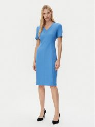 BOSS Sukienka codzienna Damaisa 50490044 Niebieski Slim Fit. Niebieskie sukienki Boss, na co dzień, bez wzorów, z wiskozy, bez kołnierzyka, bez ramiączek, proste. Za 779.99 zł.