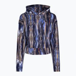 Bluza damska FILA Ceyrat AOP Cropped Hoody. Niebieskie bluzy Fila, m, bez wzorów, bez kaptura. Za 179.99 zł.