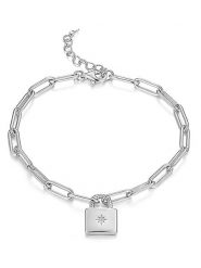 Eclat d'Argent Srebrna bransoletka z elementem ozdobnym rozmiar: onesize. Szare bransoletki Eclat d'Argent, srebrne. Za 152.99 zł.