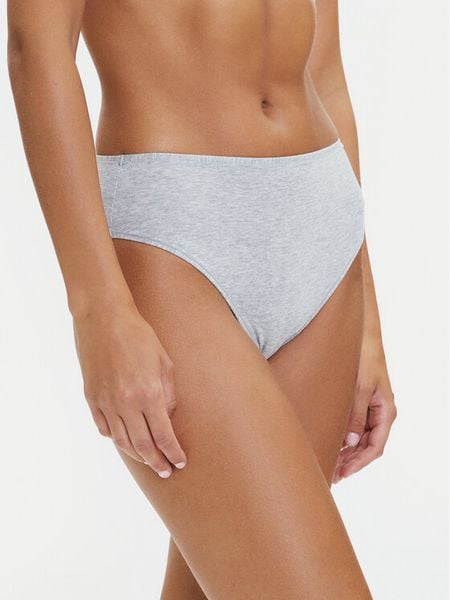 Hunkemöller Figi klasyczne z wysokim stanem 302033 Szary. Szare figi Hunkemöller, bez wzorów, z syntetyku, z podwyższonym stanem. Za 49.99 zł.