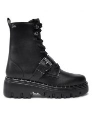 KARL LAGERFELD Trapery KL45354 Czarny. Czarne traperki KARL LAGERFELD, bez wzorów, ze skóry, bez obcasa, bez zapięcia. Za 1,299.00 zł.