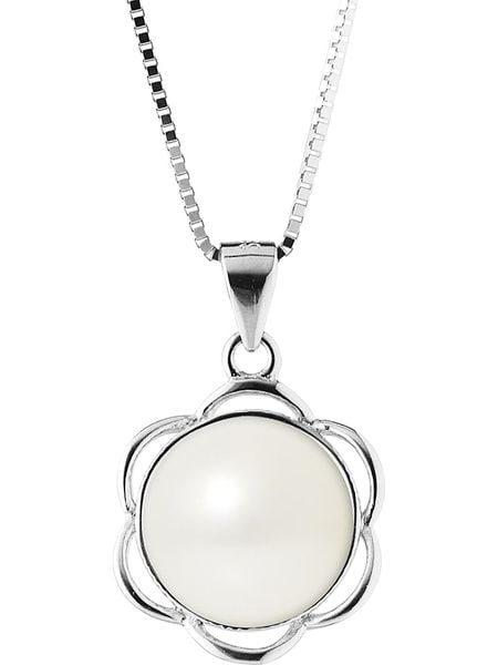 Pearl Addict Srebrny naszyjnik z perłą - dł. 42 cm rozmiar: onesize. Białe naszyjniki Pearl Addict, z materiału, z perłą, srebrne. Za 173.99 zł.