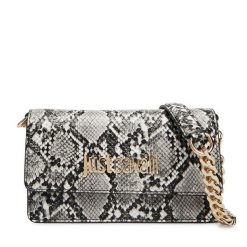 Torebka Just Cavalli. Szare kopertówki Just Cavalli, bez wzorów, wizytowe, bez dodatków. Za 626.99 zł.