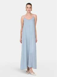 ONLY Sukienka letnia Charis 15337932 Niebieski Loose Fit. Niebieskie sukienki ONLY, s, bez wzorów, z lyocellu, bez kołnierzyka, bez ramiączek. Za 149.99 zł.