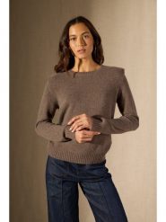 Perfect Cashmere Kaszmirowy sweter "Devezas" w kolorze brązowym rozmiar: M. Brązowe swetry Perfect Cashmere, m, bez wzorów, z kaszmiru, bez ramiączek. Za 590.20 zł.