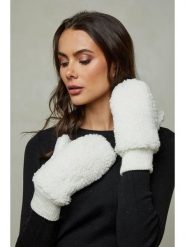 Soft Cashmere Rękawiczki w kolorze kremowym rozmiar: onesize. Brązowe rękawiczki Soft Cashmere, bez wzorów, prążkowane. Za 78.99 zł.