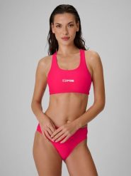 4F Góra od bikini damska - różowa L. Czerwone bikini 4f, bez wzorów, z dzianiny, sportowe. Za 79.99 zł.