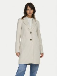 ONLY Płaszcz przejściowy Diane 15336518 Beżowy Regular Fit. Brązowe płaszcze ONLY, m, bez wzorów, ze skóry, bez kaptura. Za 159.99 zł.