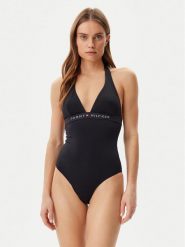 Tommy Hilfiger Strój kąpielowy UW0UW05850 Czarny. Czarne stroje jednoczęściowe Tommy Hilfiger, bez wzorów, z syntetyku. Za 279.99 zł.