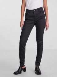 Pieces Dżinsy - Skinny fit - w kolorze czarnym rozmiar: XS. Czarne jeansy Pieces, xs, bez wzorów, klasyczne, z podwyższonym stanem. Za 61.75 zł.