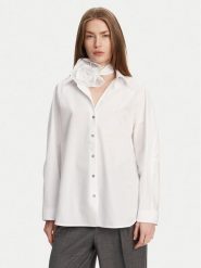 Marella Koszula Von 2513111014 Biały Relaxed Fit. Białe koszule Marella, bez wzorów, z bawełny, bez kołnierzyka, bez ramiączek. Za 789.99 zł.