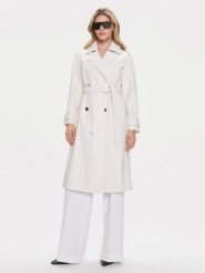 Liu Jo Trencz CA4449 E0624 Écru Regular Fit. Płaszcze Liu Jo, bez wzorów, ze skóry, bez kaptura. Za 769.99 zł.