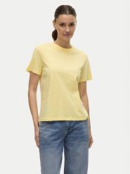 Vero Moda T-Shirt Paulina 10316991 Żółty Regular Fit. Żółte t-shirty Vero Moda, xl, bez wzorów, z bawełny, bez kołnierzyka, bez ramiączek. Za 49.99 zł.