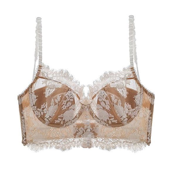 Braletka koronkowa usztywniana na co dzień Eudoxia. Białe biustonosze Intica, bez wzorów, z koronki. W wyprzedaży za 119.00 zł.