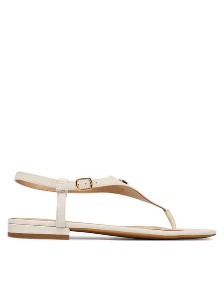 LAUREN RALPH LAUREN Sandały 802982881004 Biały. Białe sandały Lauren Ralph Lauren, bez wzorów, ze skóry, bez obcasa, na płaskiej podeszwie, bez zapięcia. Za 456.99 zł.