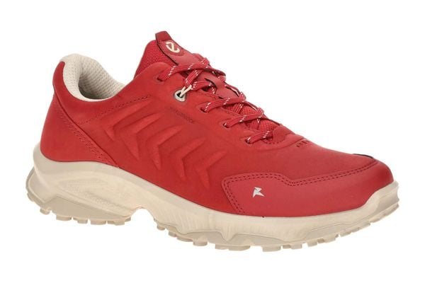 Buty trekkingowe damskie Ecco 85432351183. Czerwone buty trekkingowe ECCO, z bawełny, bez zapięcia. Za 799.00 zł.
