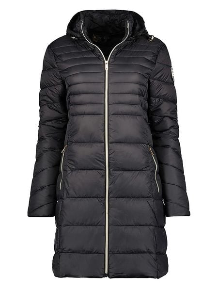 Geographical Norway Płaszcz pikowany w kolorze czarnym rozmiar: L. Czarne płaszcze Geographical Norway, l, bez wzorów, bez kaptura. Za 275.40 zł.