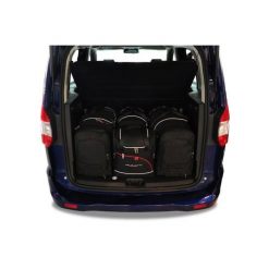 Torby Do Bagażnika Ford Tourneo Courier 2014-2023 4Szt Kjust. Czarne torby podróżne KJUST, bez wzorów. Za 1,196.00 zł.