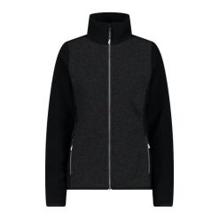 Damski polar hybrydowy CMP. Czarne bluzy z polaru CMP, bez wzorów, z polaru, trekkingowe. Za 422.00 zł.