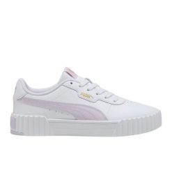 Buty Puma Carina 3.0 400365 11 białe. Białe buty treningowe bez wzorów, z gumy, bez zapięcia. Za 338.63 zł.