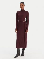 Vero Moda Sukienka dzianinowa Louisa 10336207 Bordowy Loose Fit. Czerwone sukienki Vero Moda, xl, bez wzorów, z dzianiny, bez kołnierzyka, bez ramiączek. Za 179.99 zł.