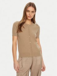 Tommy Hilfiger Kardigan WW0WW43958 Beżowy Regular Fit. Brązowe swetry Tommy Hilfiger, m, bez wzorów, z syntetyku, bez ramiączek. Za 379.99 zł.