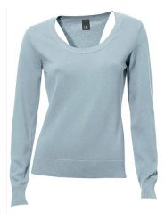 Heine Sweter w kolorze błękitnym rozmiar: 38. Niebieskie swetry Heine, bez wzorów, z bawełny, bez ramiączek. Za 78.99 zł.