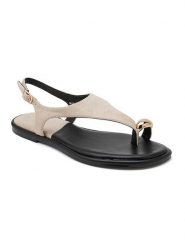 Sixth Sens Sandały w kolorze beżowym rozmiar: 39. Brązowe sandały Sixth Sens, bez wzorów, klasyczne, z otwartym noskiem, bez obcasa, bez zapięcia. Za 104.99 zł.