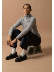 Perfect Cashmere Kaszmirowy golf "Ashley" w kolorze jasnoszarym rozmiar: XXL. Szare swetry Perfect Cashmere, xxl, bez wzorów, z kaszmiru, bez ramiączek. Za 347.99 zł.