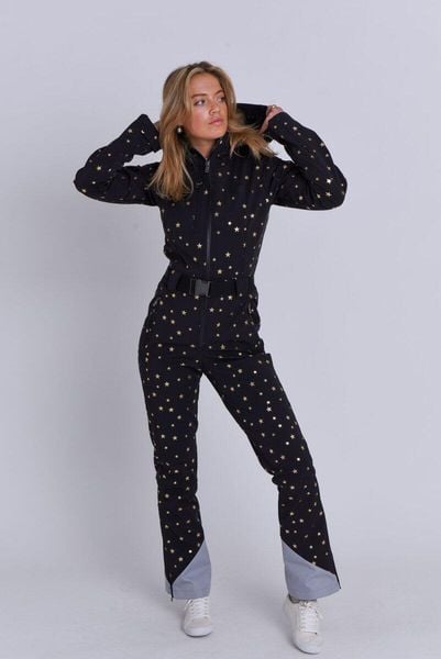 Elegancki kombinezon narciarski - Shining Star. Czarne kombinezony OOSC, na zimę, s, z aplikacjami, z polaru, eleganckie, bez kołnierzyka, bez ramiączek. Za 2,445.99 zł.